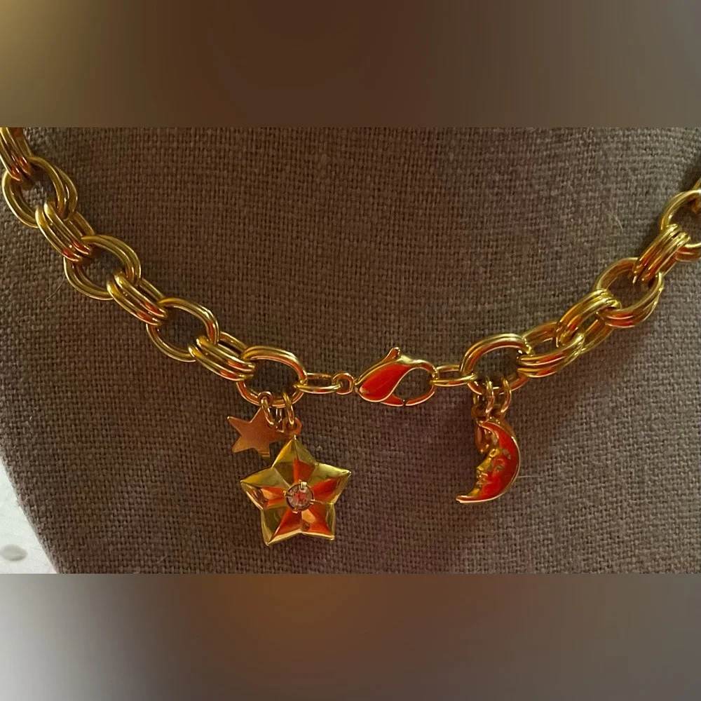 Kirk’s Folly:”Hearts and Angels” charms bracelet ~necklace set vintage retired. - Picture 7 of 9